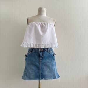 handmade light pink cotton tube top